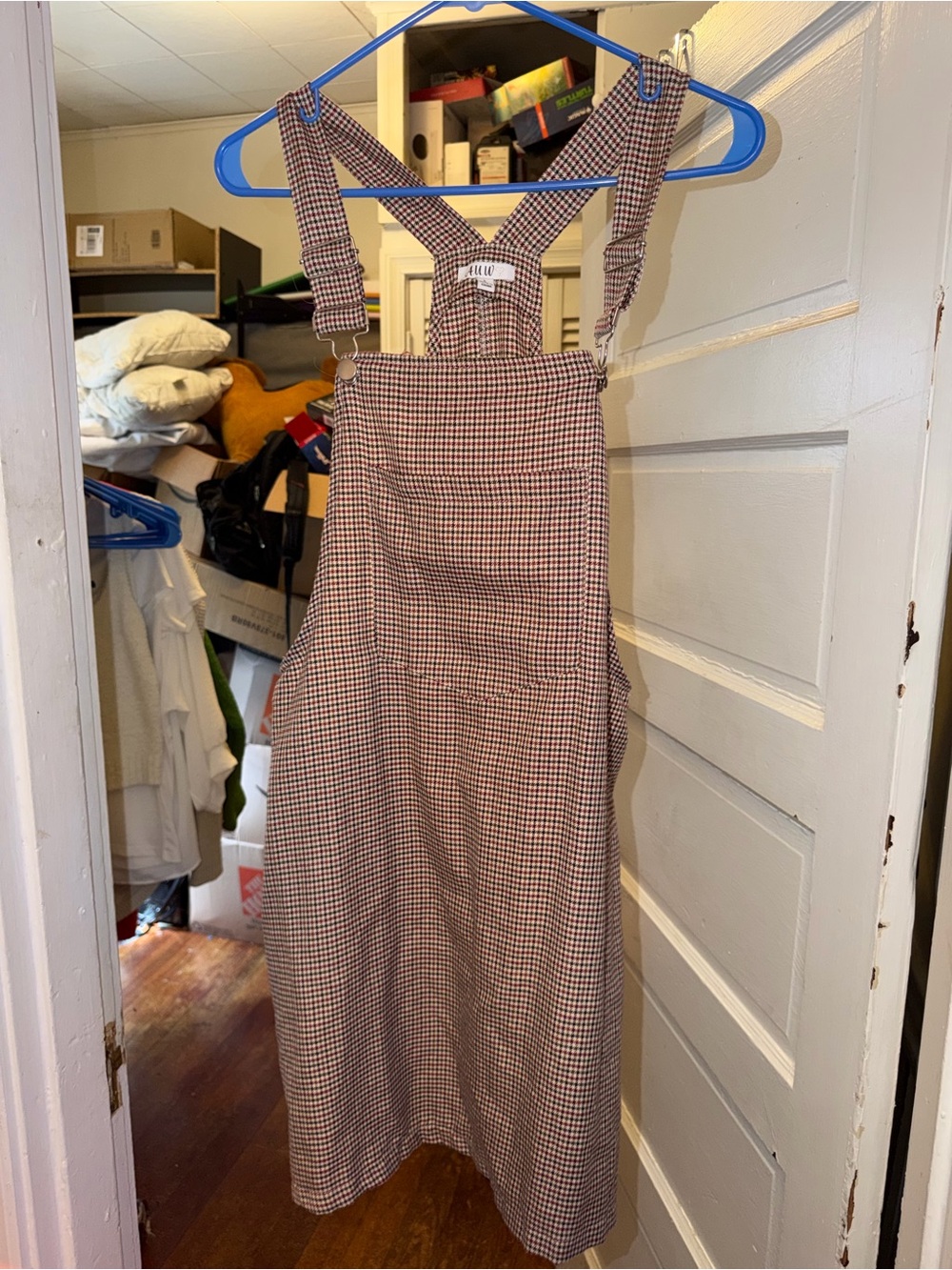 AUW Houndstooth Overall Dress